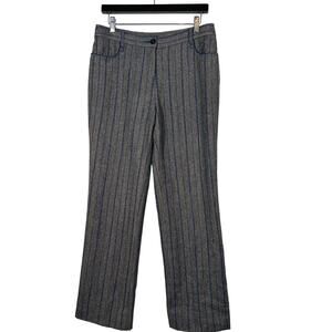 Poshe Stripe Trouser Career Casual Pockets Gray - 42